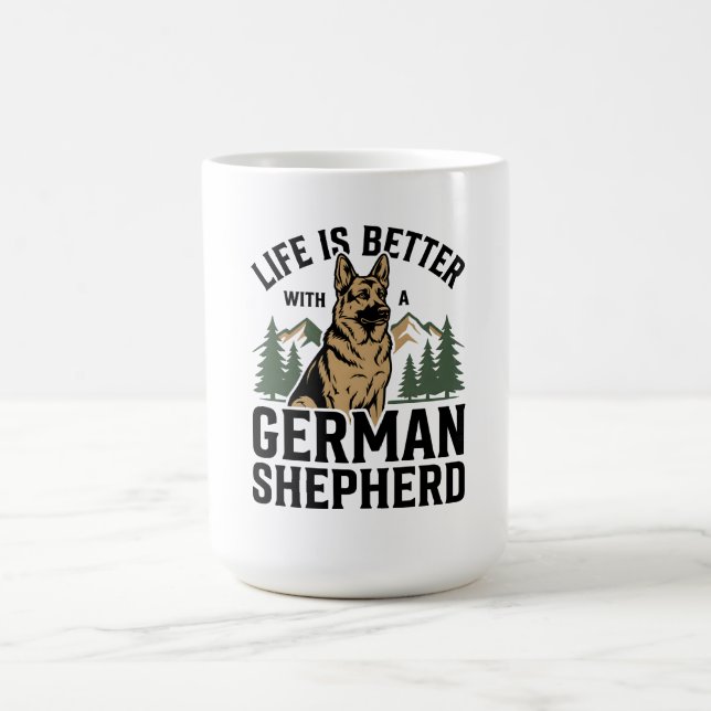 Tysk Shepherd Mountain Crest Kaffemugg (Center)