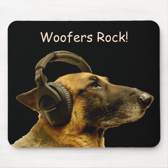 Tysk Shepherd Mousepad DJ Musmatta (Framsidan)