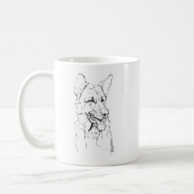 Tysk Shepherd-mugg, Dog Mom-kaffe Personlig Kaffemugg (Vänster)