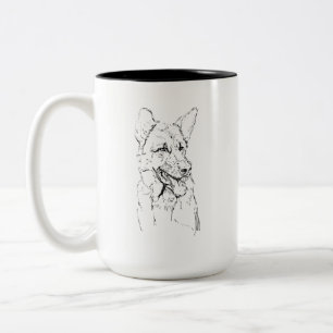Tysk Shepherd-mugg, Dog Mom-kaffe Personliggjort Två-Tonad Mugg
