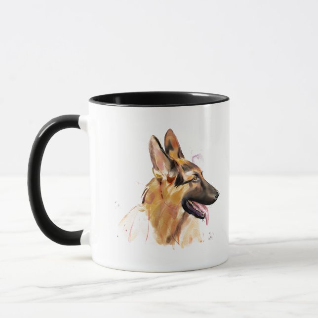 Tysk Shepherd-mugg – GSD-hund Kaffe mugg (Vänster)