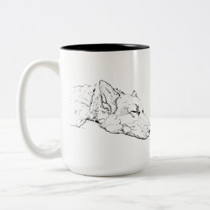 Tysk Shepherd-mugg, Personlig Dog Mom-kaffe Två-Tonad Mugg