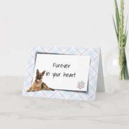 Tysk shepherd on Play Pet Loss Sympathy Kort