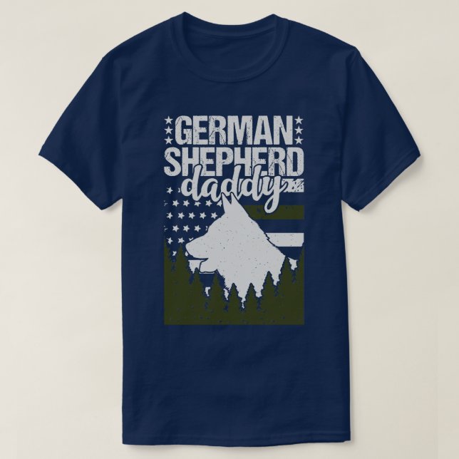 Tysk Shepherd Pappa 1 T Shirt (Design framsida)