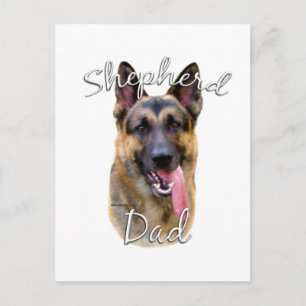 Tysk Shepherd Pappa 2 Vykort