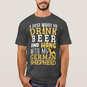 Tysk Shepherd Pappa Funny Fars dag Hund älskare T Shirt