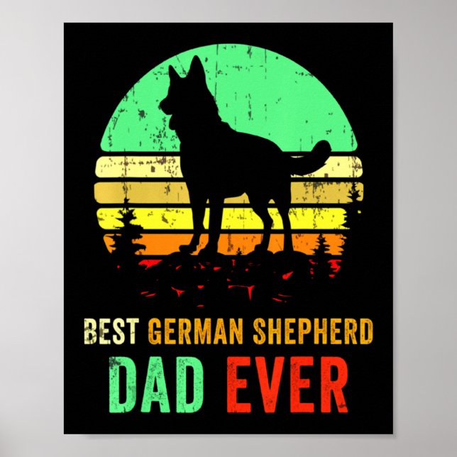 Tysk Shepherd Pappa Hundägare Essential Poster (Framsidan)