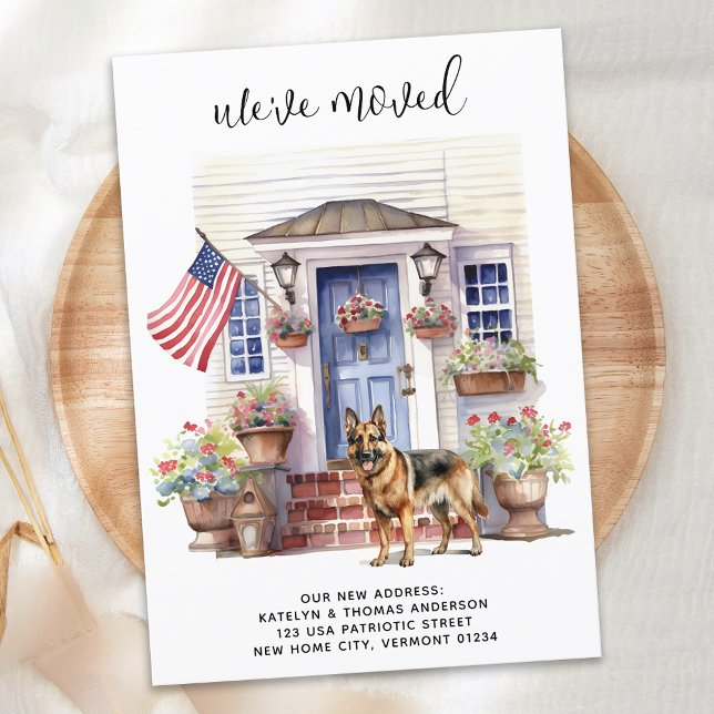 Tysk Shepherd Patriotic Personlig Hund Flytta Meddelande (Skapare uppladdad)