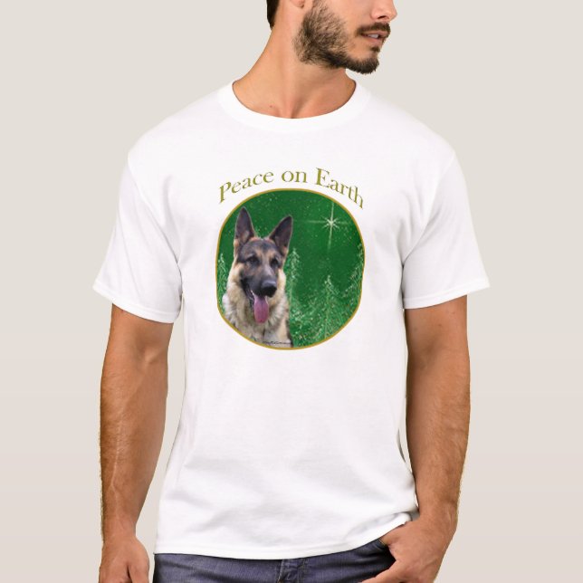 Tysk Shepherd Peace T-shirt (Framsida)
