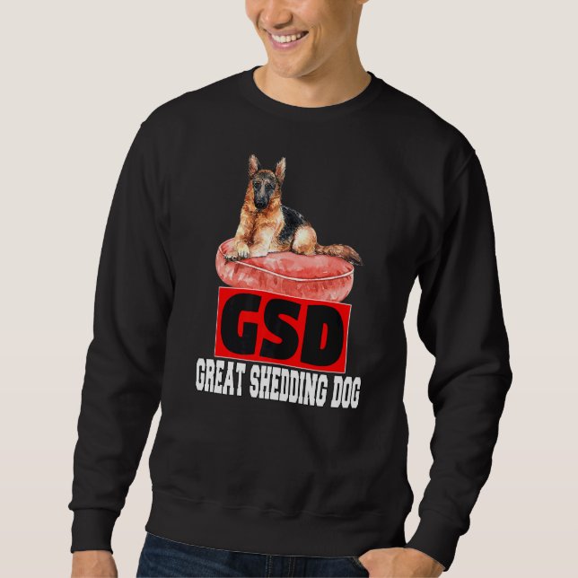 Tysk Shepherd Pet Owner Gsd Underbar Shedding Hund Lång Ärmad Tröja (Framsida)