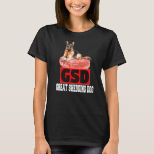 Tysk Shepherd Pet Owner Gsd Underbar Shedding Hund T Shirt