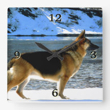 Tysk Shepherd Photo Wall Clock
