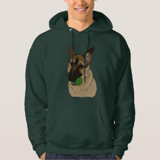 Tysk Shepherd Play Time med Boll Hoodie