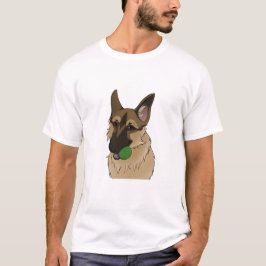 Tysk Shepherd Play Time med Boll T Shirt