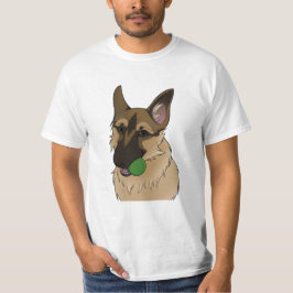 Tysk Shepherd Play Time med Boll T Shirt