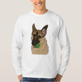 Tysk Shepherd Play Time med Boll T Shirt