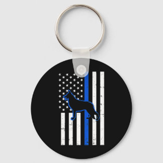 Tysk shepherd Police Hund K9 Patriotic Nyckelring