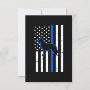 Tysk shepherd Police Hund K9 Patriotic Tack Kort