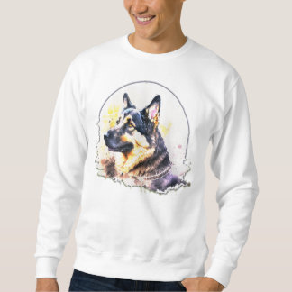 Tysk Shepherd Porträtt T-shirt Lång Ärmad Tröja