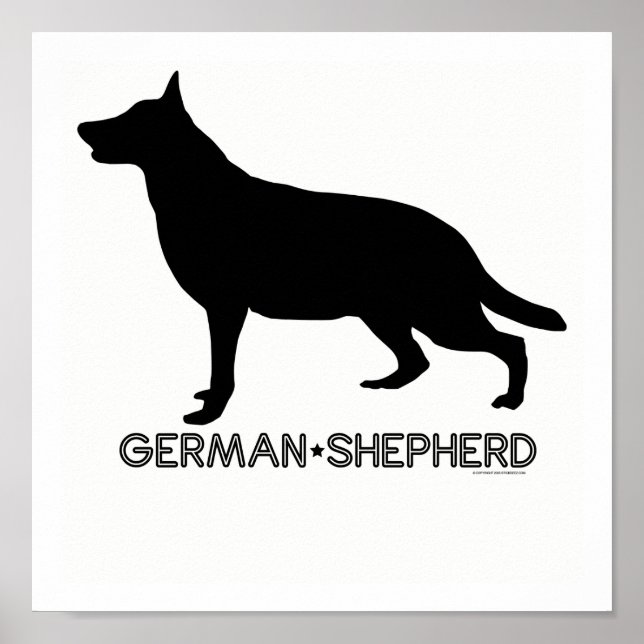 Tysk Shepherd Print Poster (Framsidan)