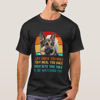 Tysk shepherd Puppy eller Alsatian Hund Pappa Mamm T Shirt