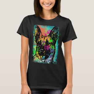 Tysk Shepherd Puppy Hund Ljusa färger Art Pet Lo T Shirt