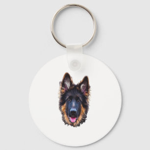 Tysk Shepherd Puppy Hund Nyckelring