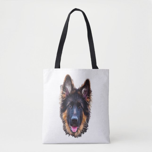 Tysk Shepherd Puppy Hund Tygkasse (Framsida)