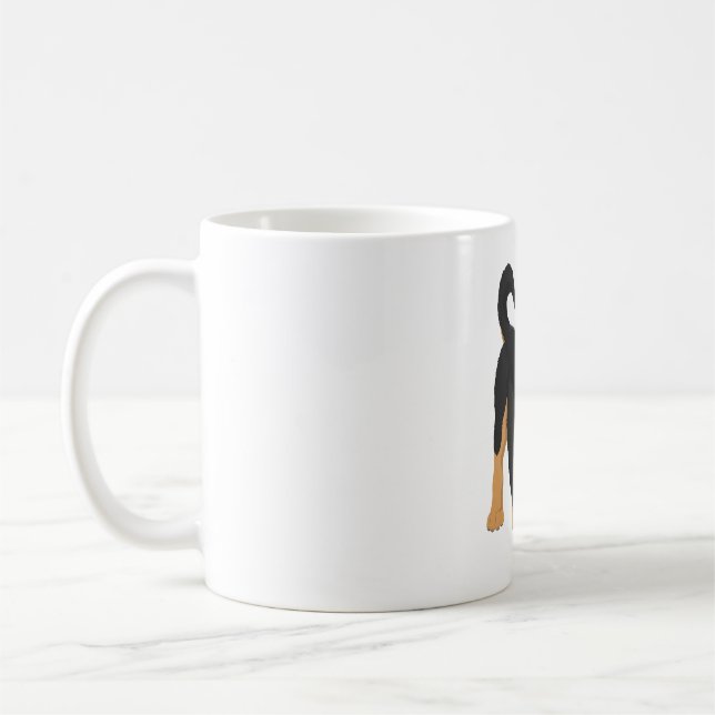 Tysk Shepherd Puppy Kaffemugg (Vänster)