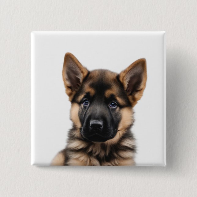 Tysk Shepherd Puppy Knapp (Framsida)