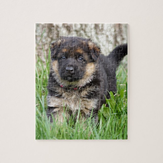 Tysk Shepherd Puppy Pussel (Vertikal)