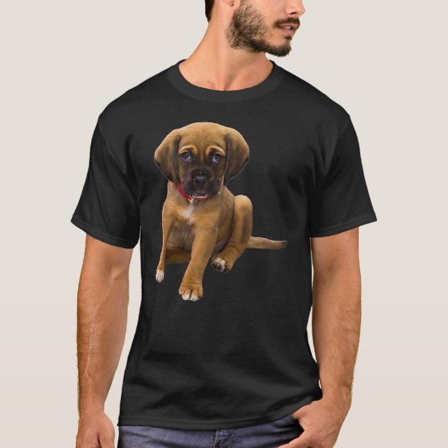 Tysk Shepherd Puppy T Shirt (Framsida)
