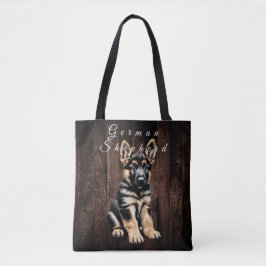 Tysk Shepherd Puppy Tote Bag Tygkasse