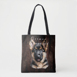 Tysk Shepherd Puppy Tote Bag Tygkasse