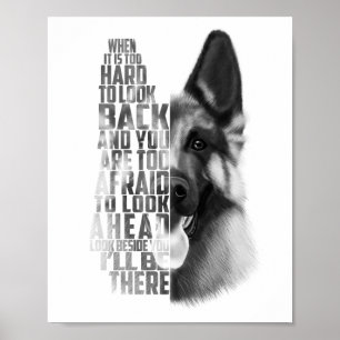 Tysk shepherd Quote, tysk shepherd Poster