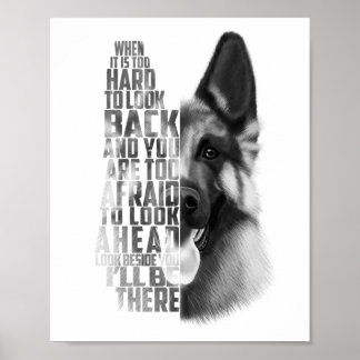 Tysk shepherd Quote, tysk shepherd Poster