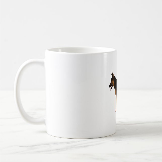 Tysk Shepherd Red Black Blanket Kaffemugg (Vänster)