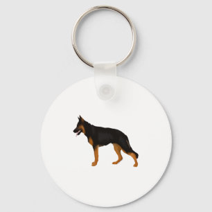 Tysk Shepherd Red Black Blanket Nyckelring