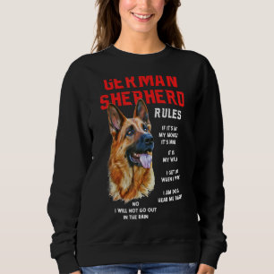 Tysk Shepherd Regler Roligt Hundägare Pet I M Hund T Shirt