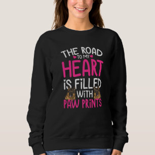 Tysk Shepherd Road to my Heart Hund Graphic T Shirt
