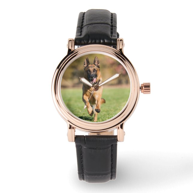 Tysk Shepherd Running Armbandsur (Framsida)
