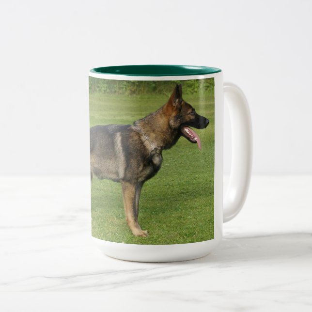 Tysk Shepherd Sable Fullt Två-Tonad Mugg (Framsida höger)