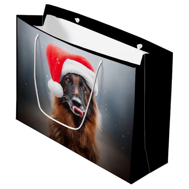 Tysk Shepherd Santa (Framsidan Vinklad)