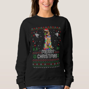 Tysk Shepherd Santa Hat Hund Julgran Light T Shirt