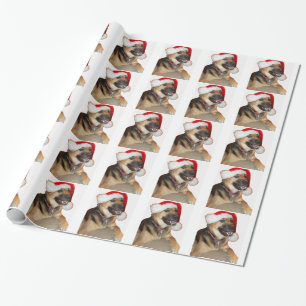 Tysk Shepherd Santa Presentpapper