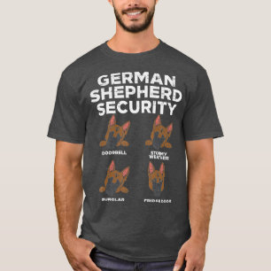Tysk Shepherd Security Funny K9 Pet Hund älskare T Shirt