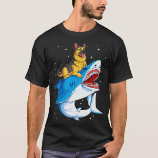 Tysk Shepherd Shark T shirt Kids Manar Space Galax