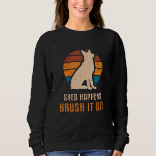 Tysk Shepherd Shed Happens Hund Vintage Funny T Shirt