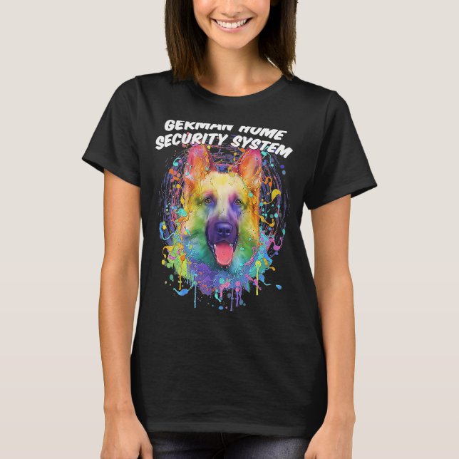 Tysk Shepherd Shepar T Shirt (Framsida)