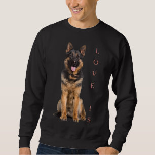Tysk shepherd Shepard Hund Mamma Pappa Kärlek Pet Lång Ärmad Tröja